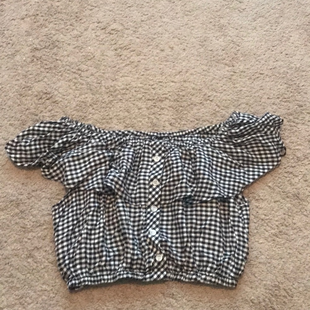 Gingham crop top